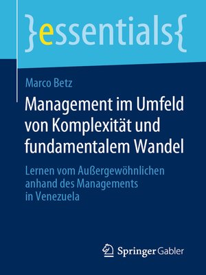 cover image of Management im Umfeld von Komplexität und fundamentalem Wandel
